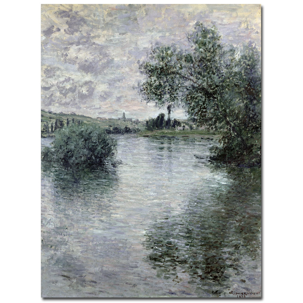 Seine At Vetheuil 1879-Claude Monet Painting